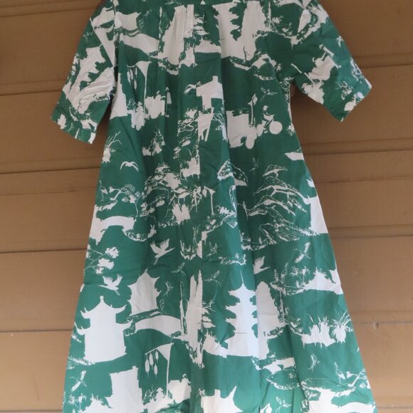 rare katie kime button up dress print sz L - Picture 11 of 12